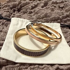 Express Gold and Rose Tone Women's Bangle Bracelet Set